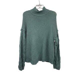 Universal Thread Womens Knit Pullover Sweater Mock Neck Sage Green Size Large